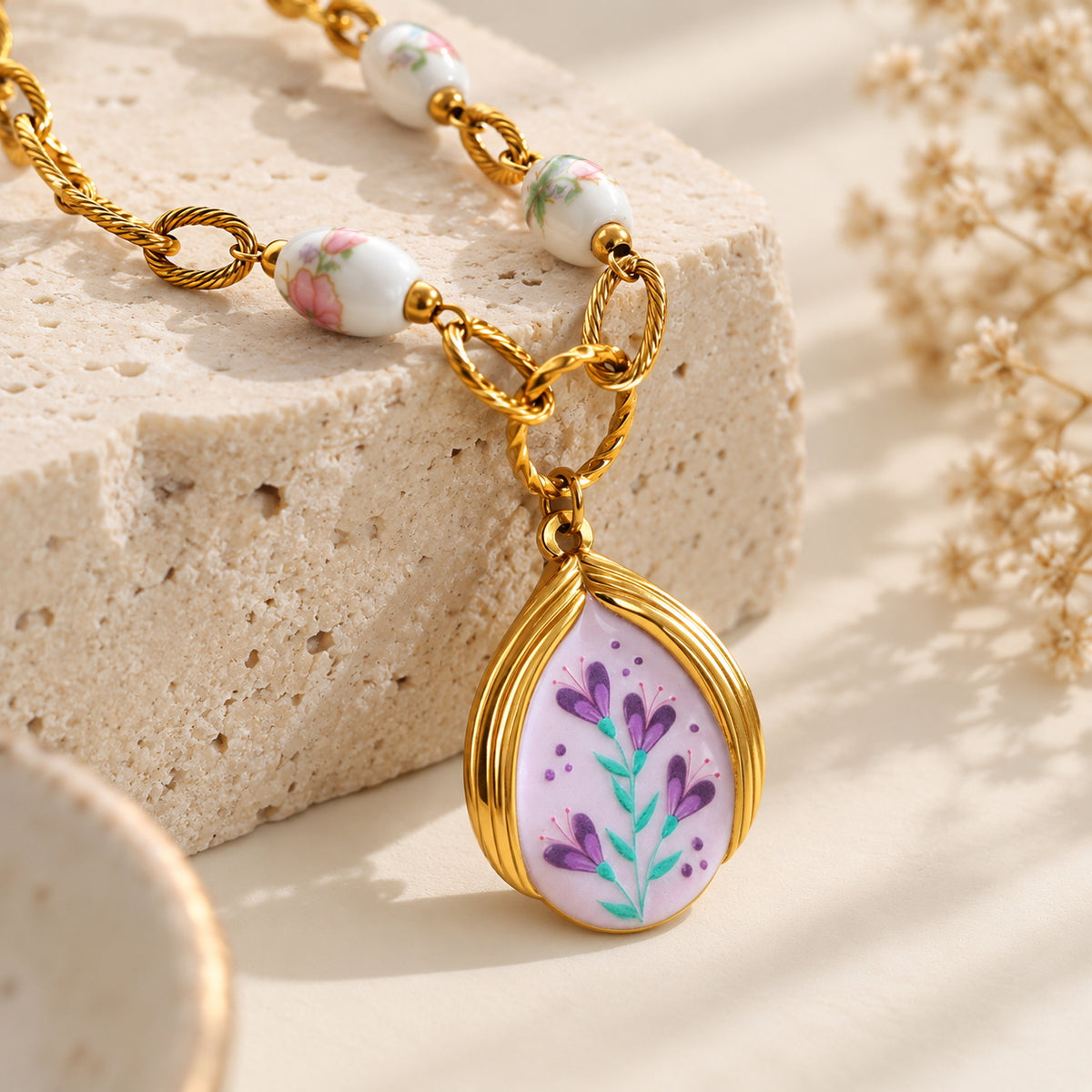 The Amelie - Floral Pendant Necklace