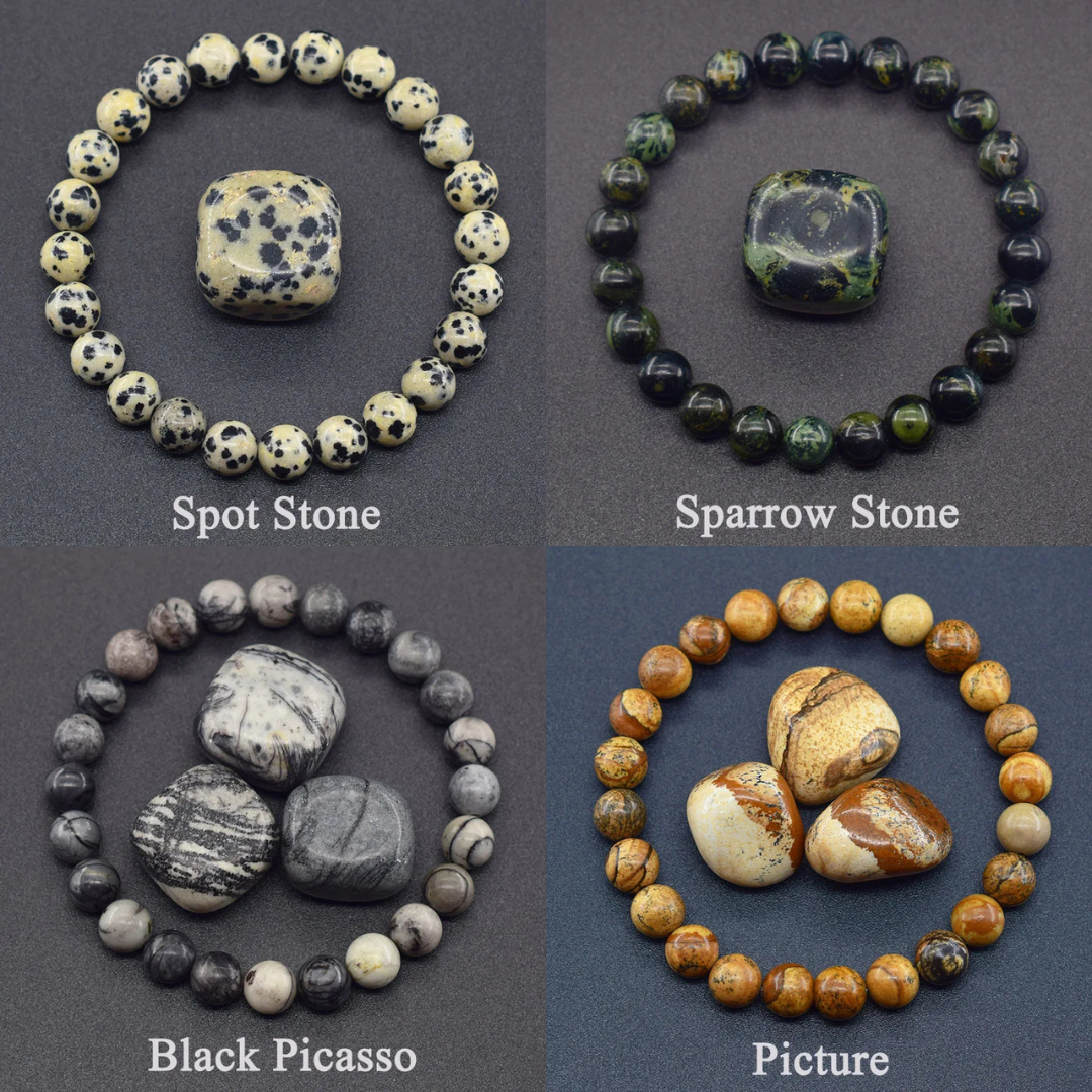 Natural Stones Beaded Bracelets Unisex