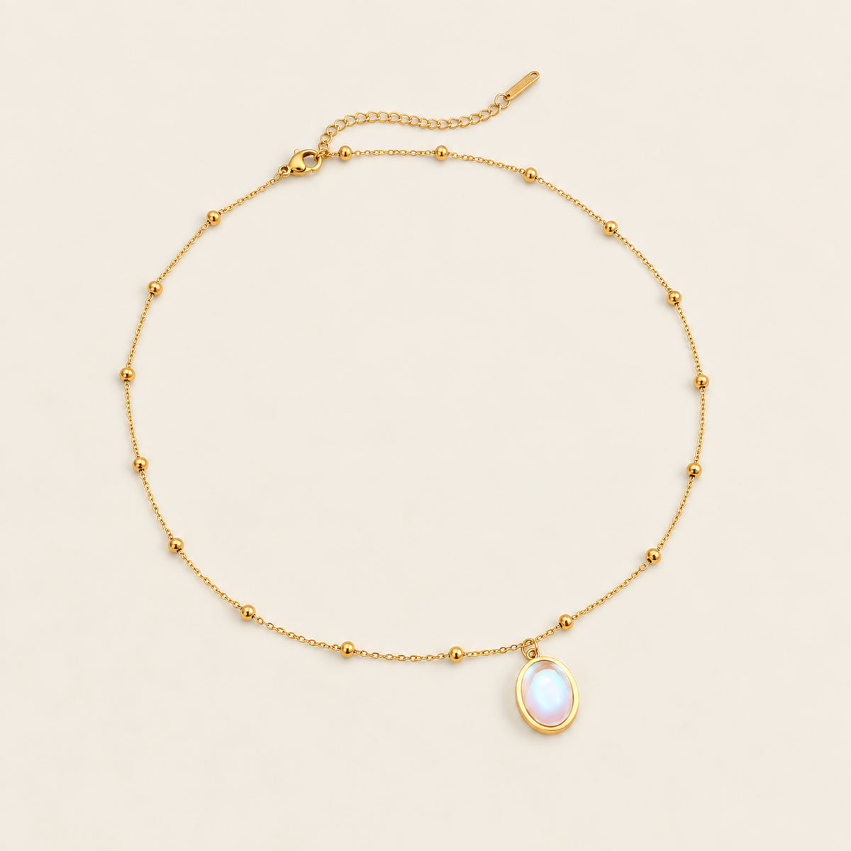 The Lucent - Moonstone Pendant Necklace Set