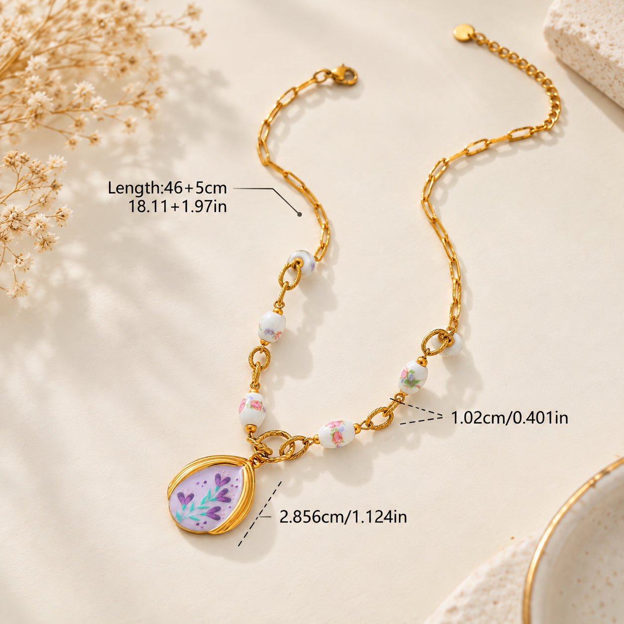 The Amelie - Floral Pendant Necklace