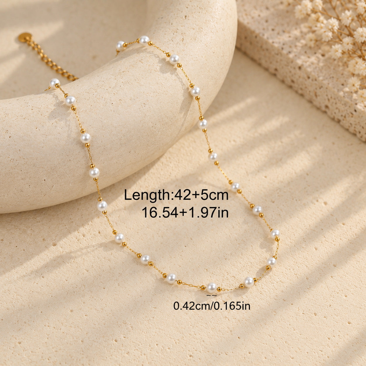 The Veil - Pearl Beaded Necklace Set