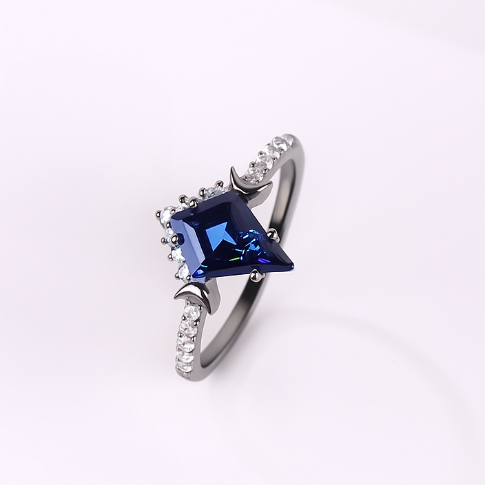 The Azuron - Blue Corundum Promise Ring