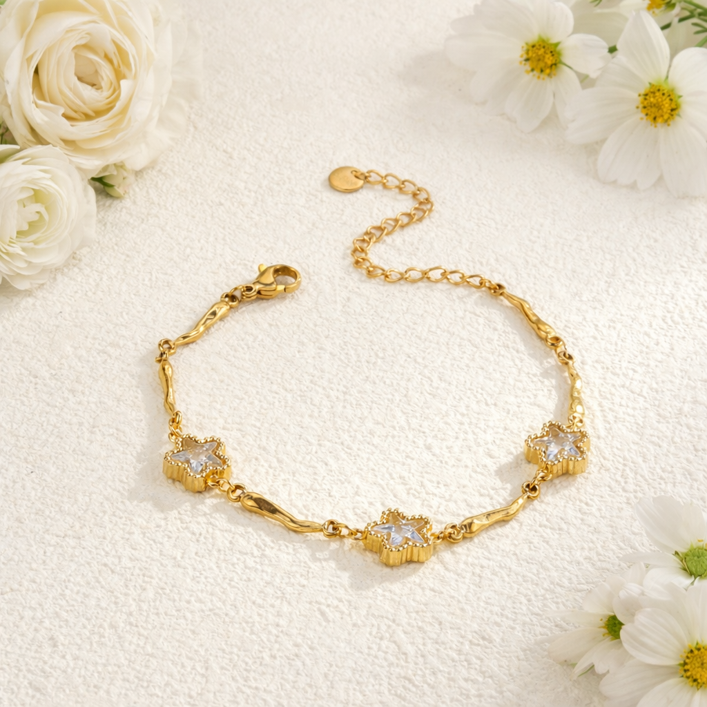 18k Gold Plated Minimal Bracelet Stack