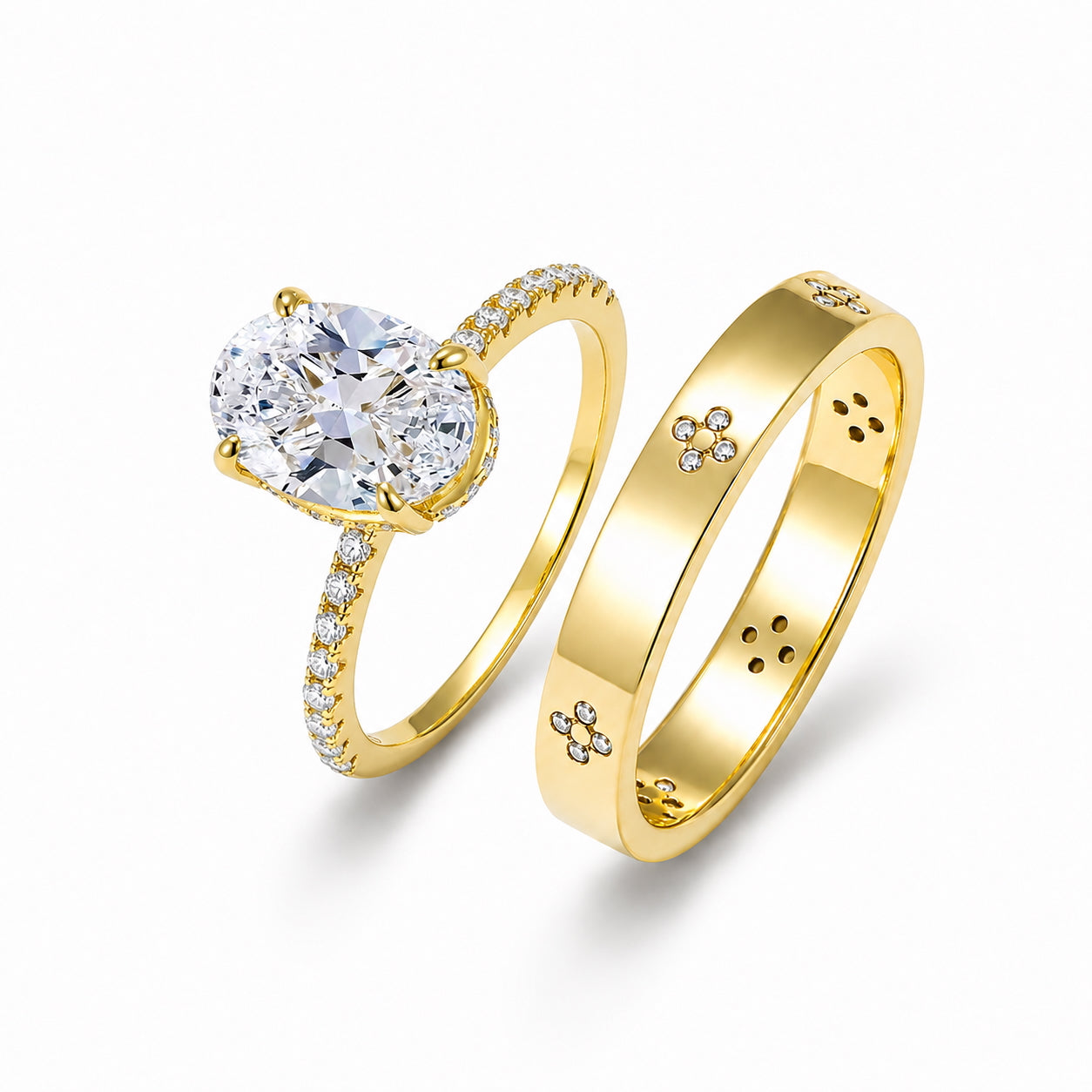 The Elaris - 18k Gold Plated Couple Rings