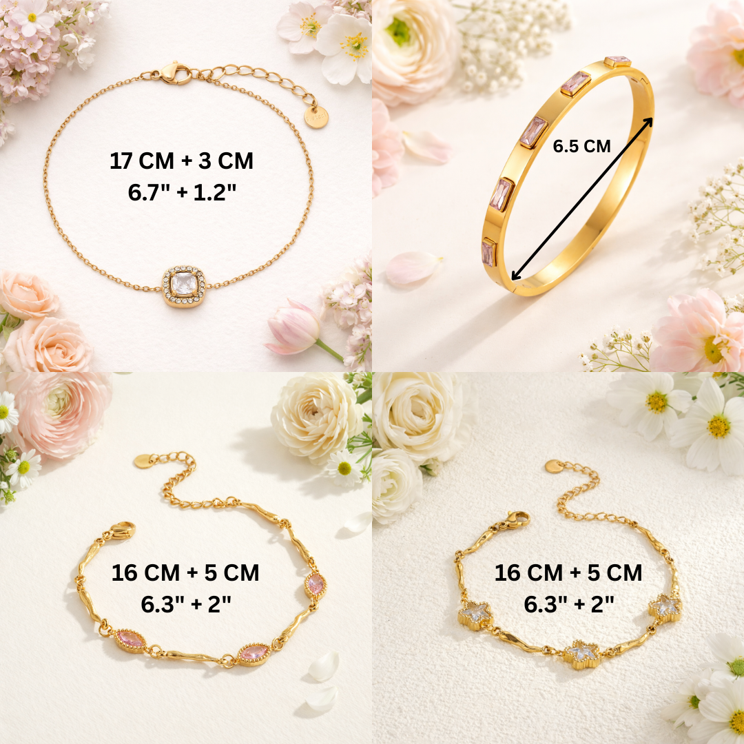 18k Gold Plated Minimal Bracelet Stack