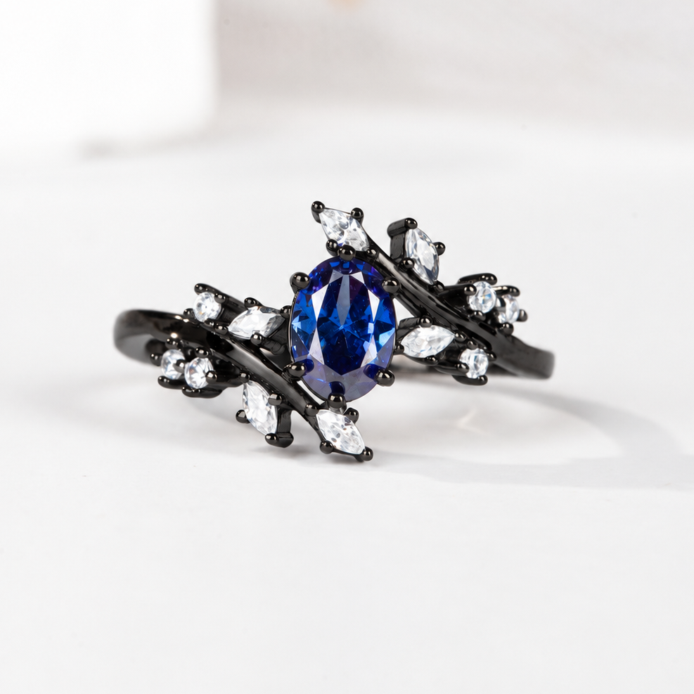 The Bluehour - Blue Corundum Promise Ring