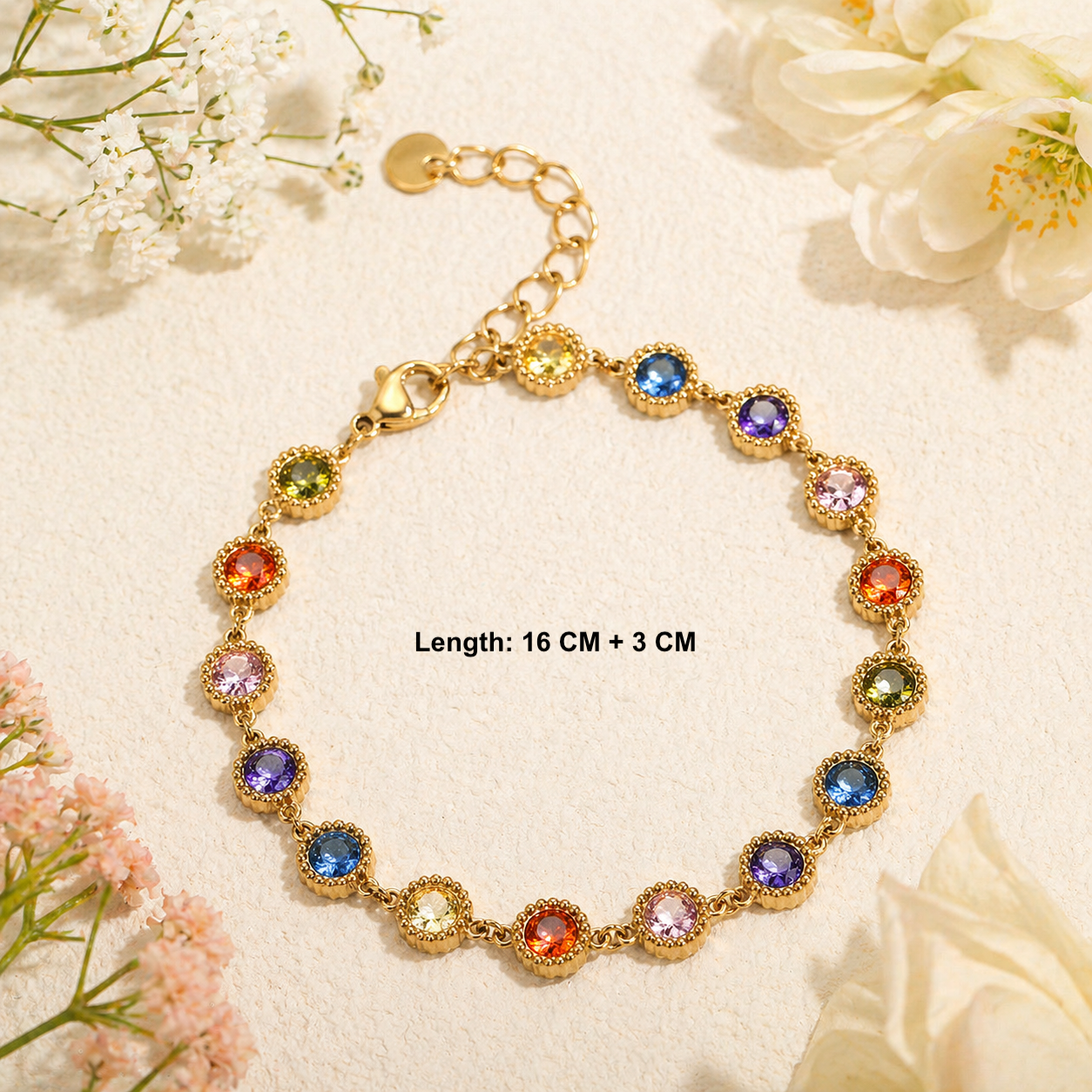 18k Gold Plated Tennis Bracelet Set