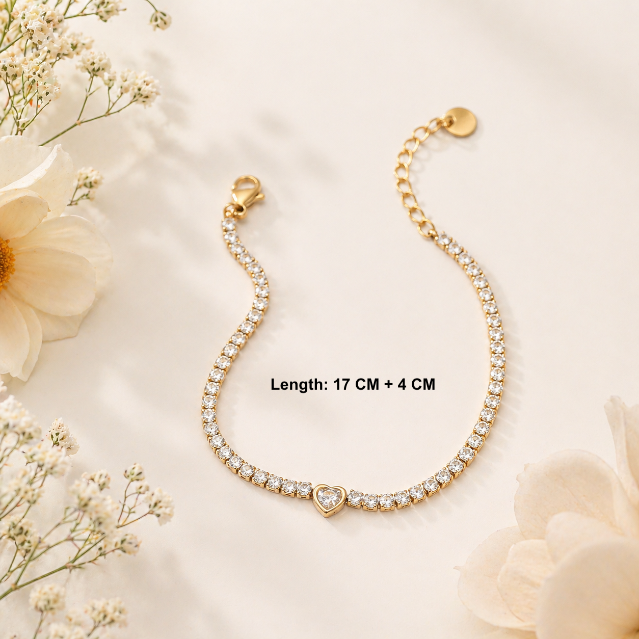 18k Gold Plated Tennis Bracelet Set