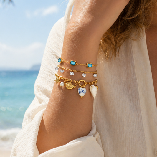 Ocean Charm Bracelet Stack