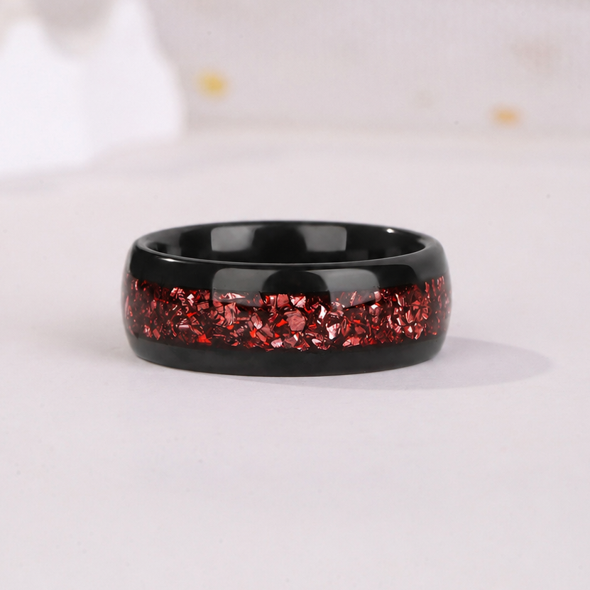 The Sangria - Natural Garnet Couple Rings