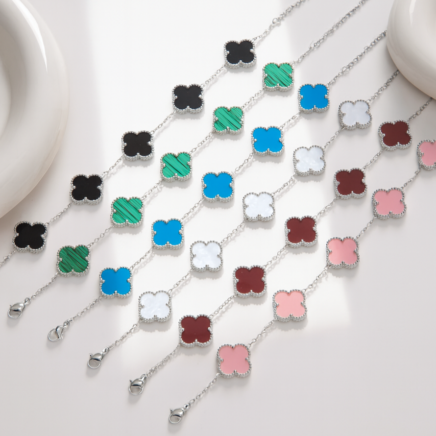 Good Luck Four-Leaves Clover Bracelet