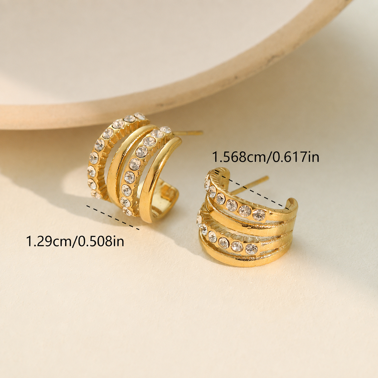 The Lumière - Statement Stud Earrings