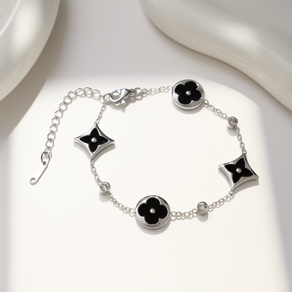 Good Luck Clover & Stars Bracelet