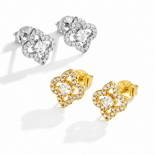 The Florelle - Four Leaf Stud Earrings