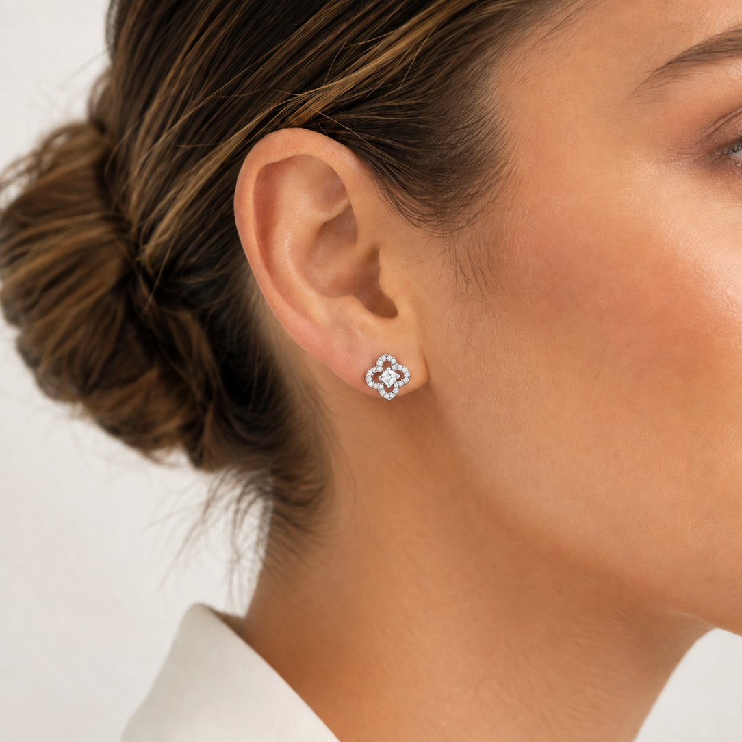 The Florelle - Four Leaf Stud Earrings