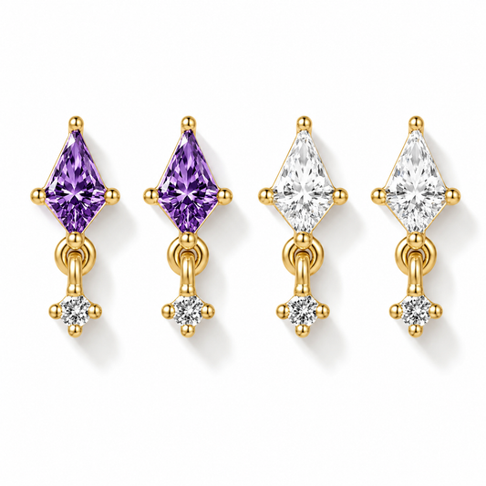 The Prisma - Kite Cut Stud Earrings