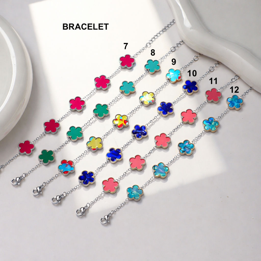 Lucky Charm Five-Leaf Clover Bracelet