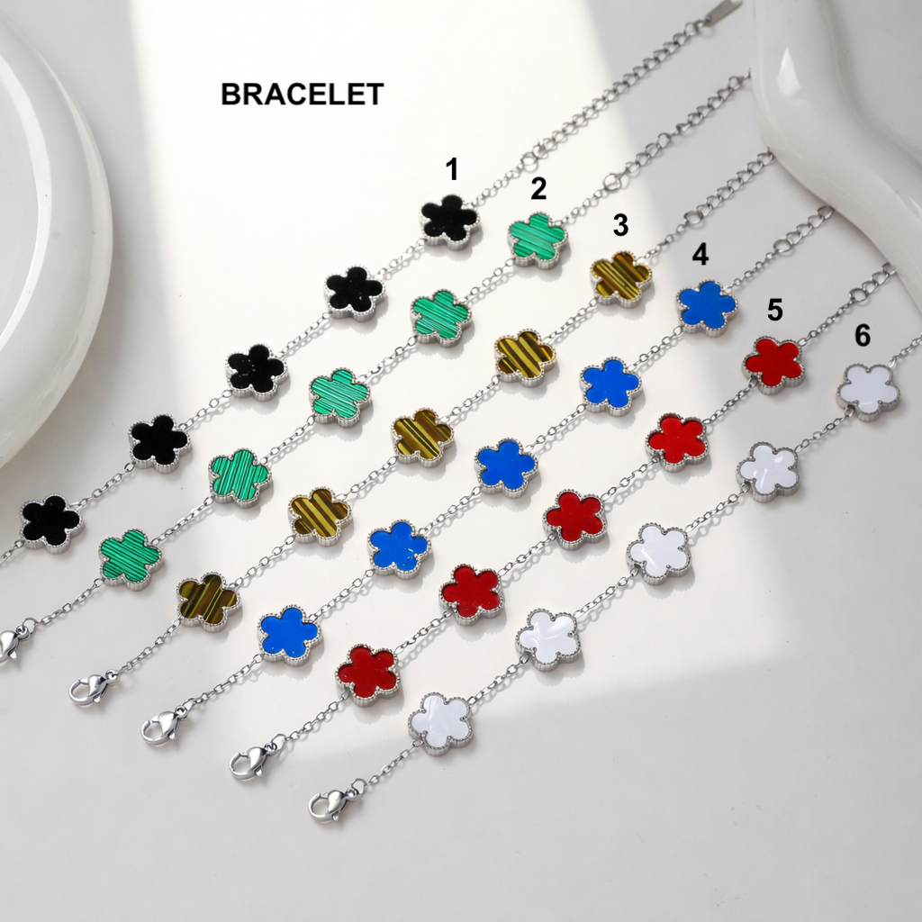 Lucky Charm Five-Leaf Clover Bracelet