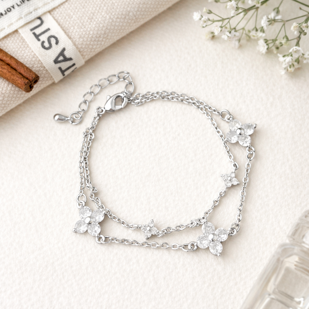 Double Layered Clover Bracelet