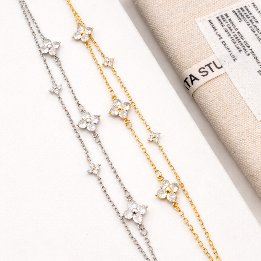 Double Layered Clover Bracelet