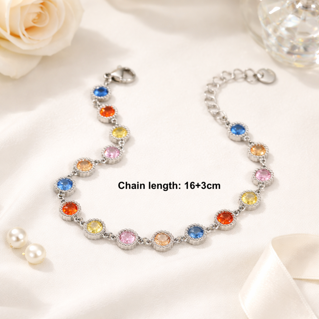 Aqua Charm Bracelet Stack