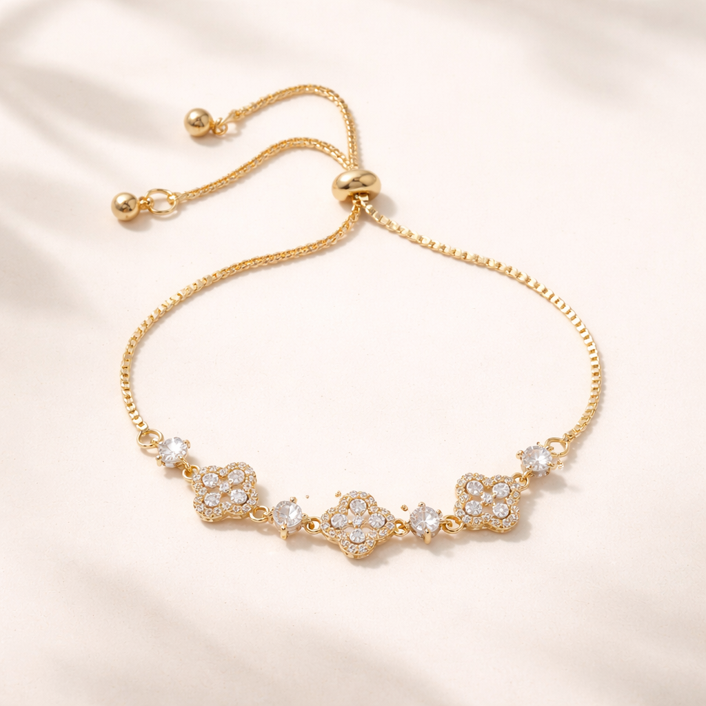 Four Leaf Clover Charm Bracelet