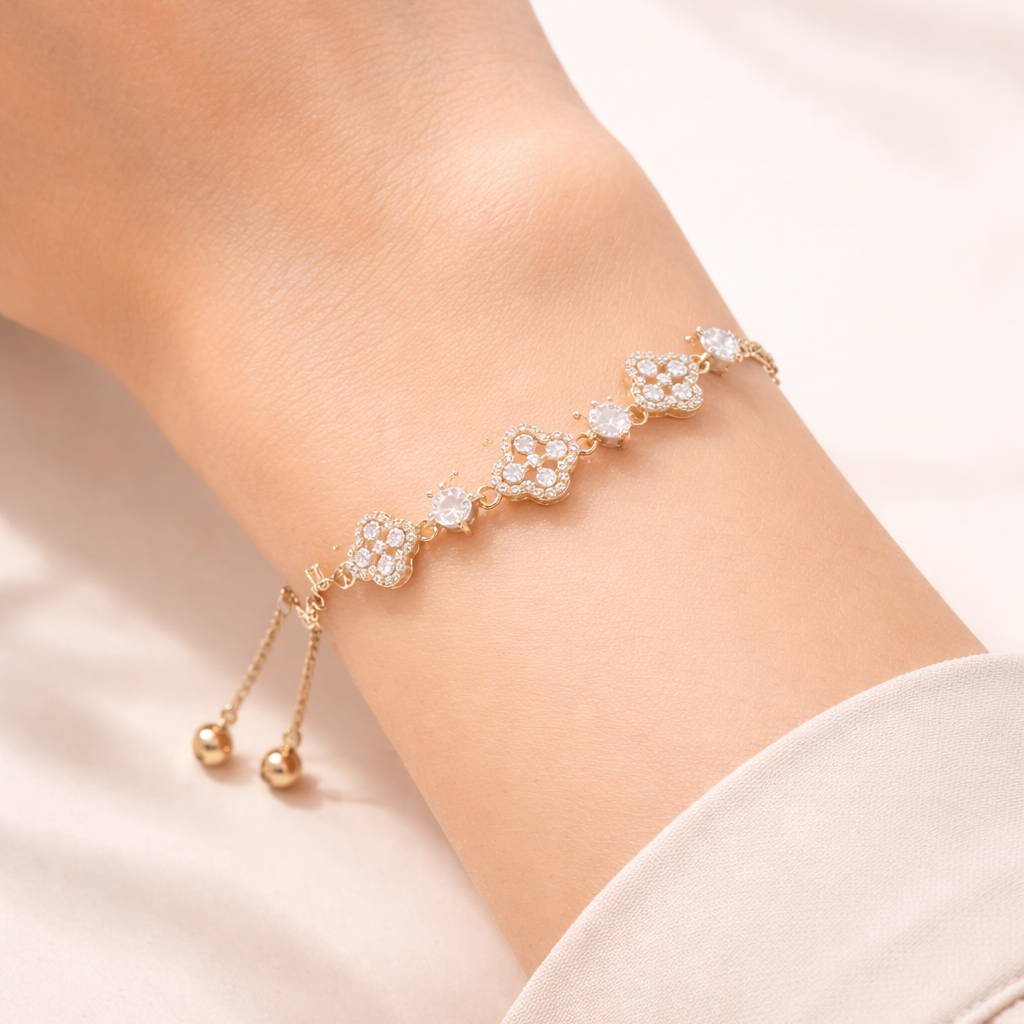 Four Leaf Clover Charm Bracelet