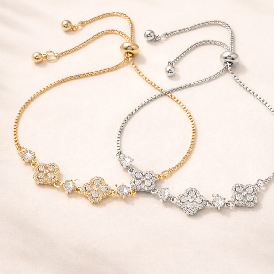 Four Leaf Clover Charm Bracelet