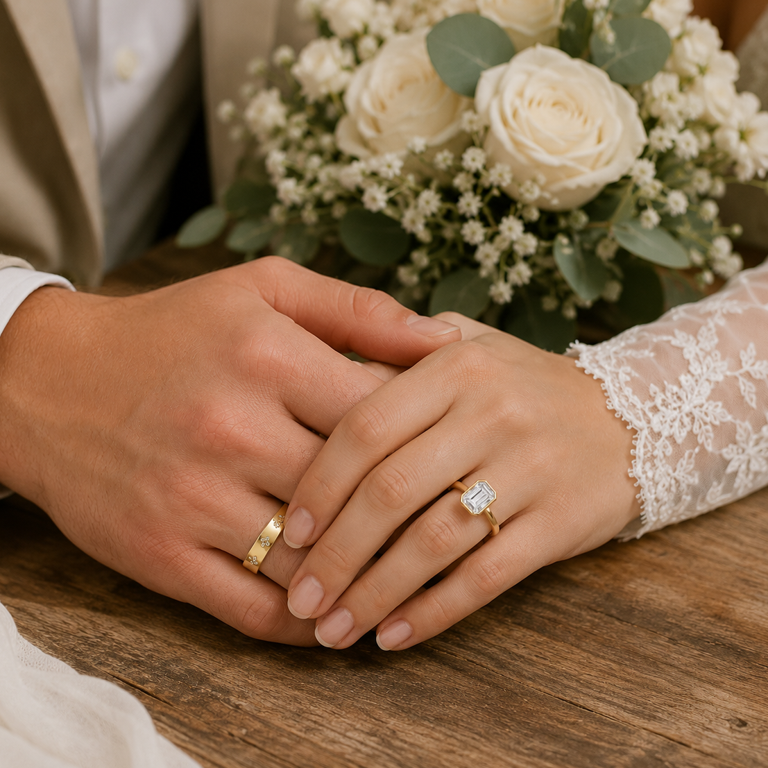 The Aloura - 18k Gold Plated Couple Rings