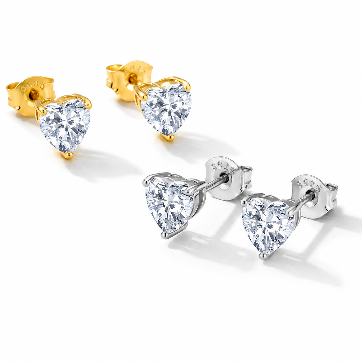 The Amour - Heart Stud Earrings