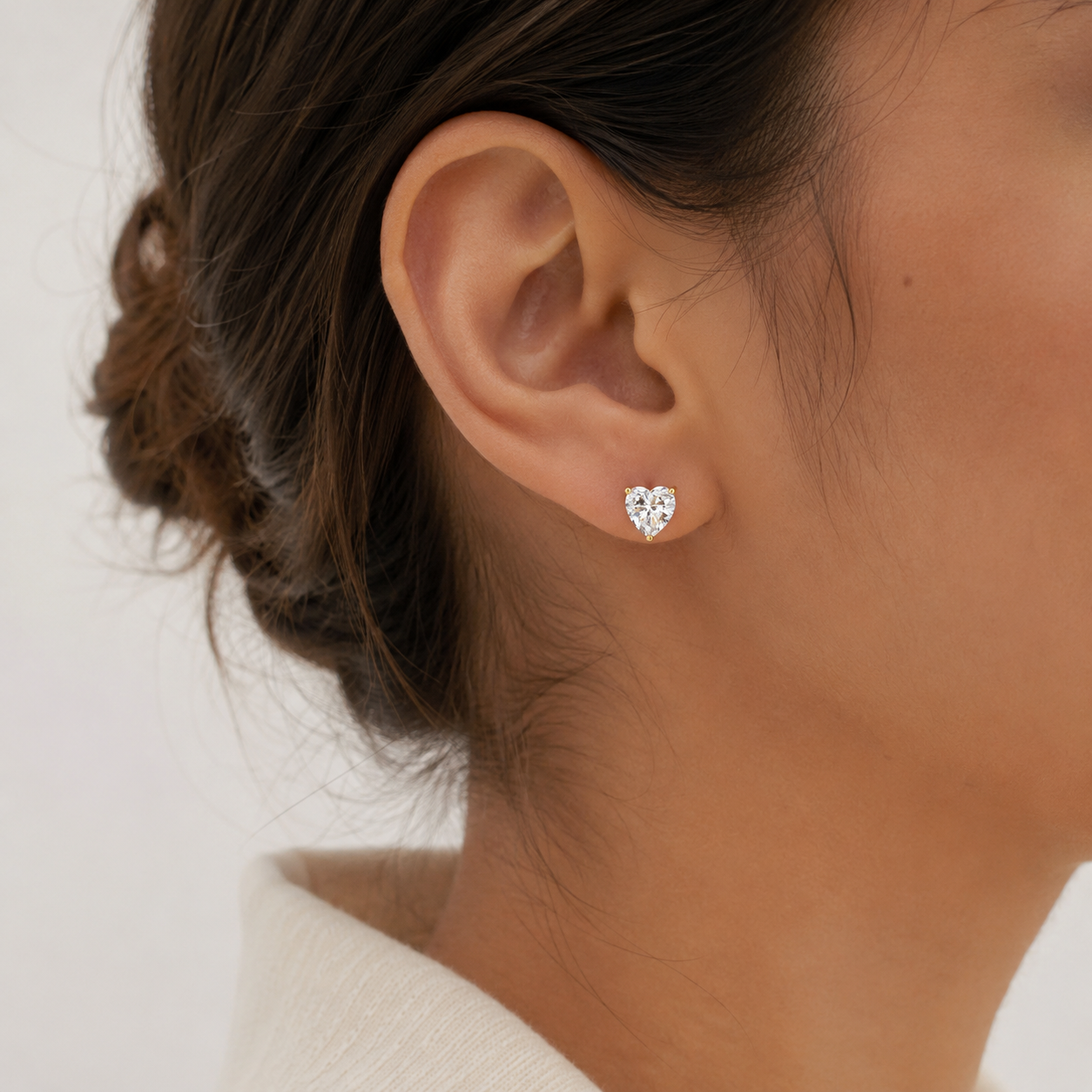 The Amour - Heart Stud Earrings