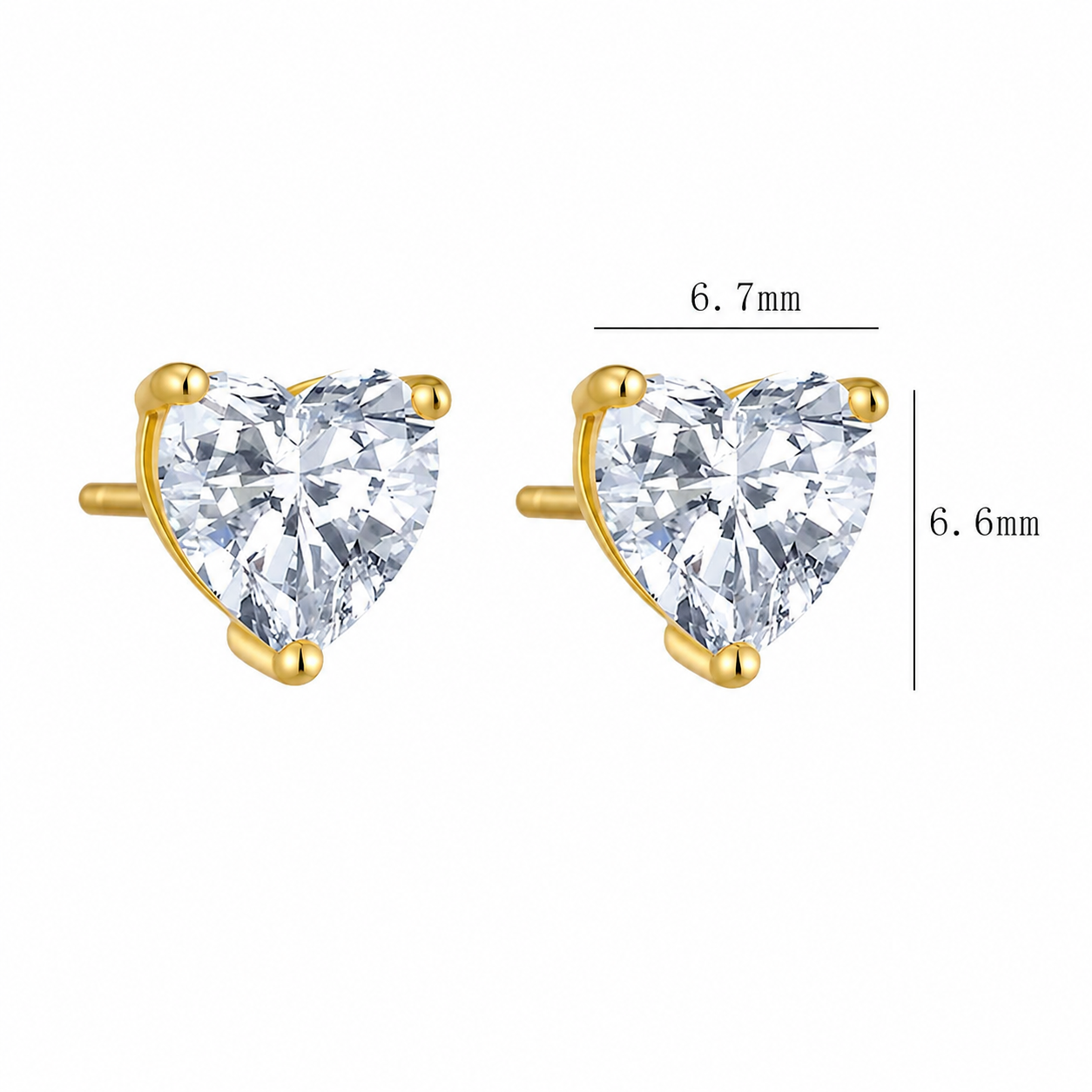 The Amour - Heart Stud Earrings