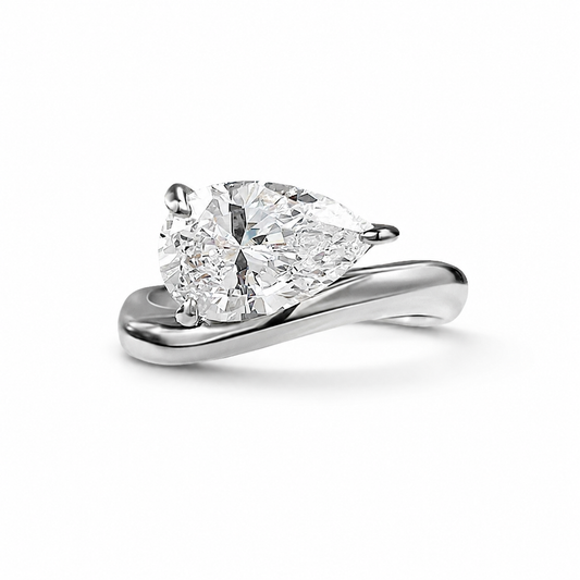 The Elara - 2.0 Ct. Pear Cut 925 Silver Women Ring