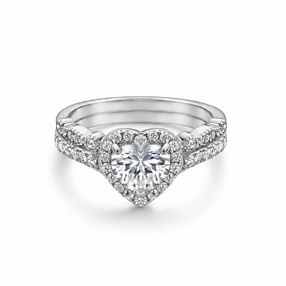 The Heartly - 1 Ct. Heart Shape 925 Silver Women Ring