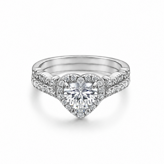 The Heartly - 1 Ct. Heart Shape 925 Silver Women Ring