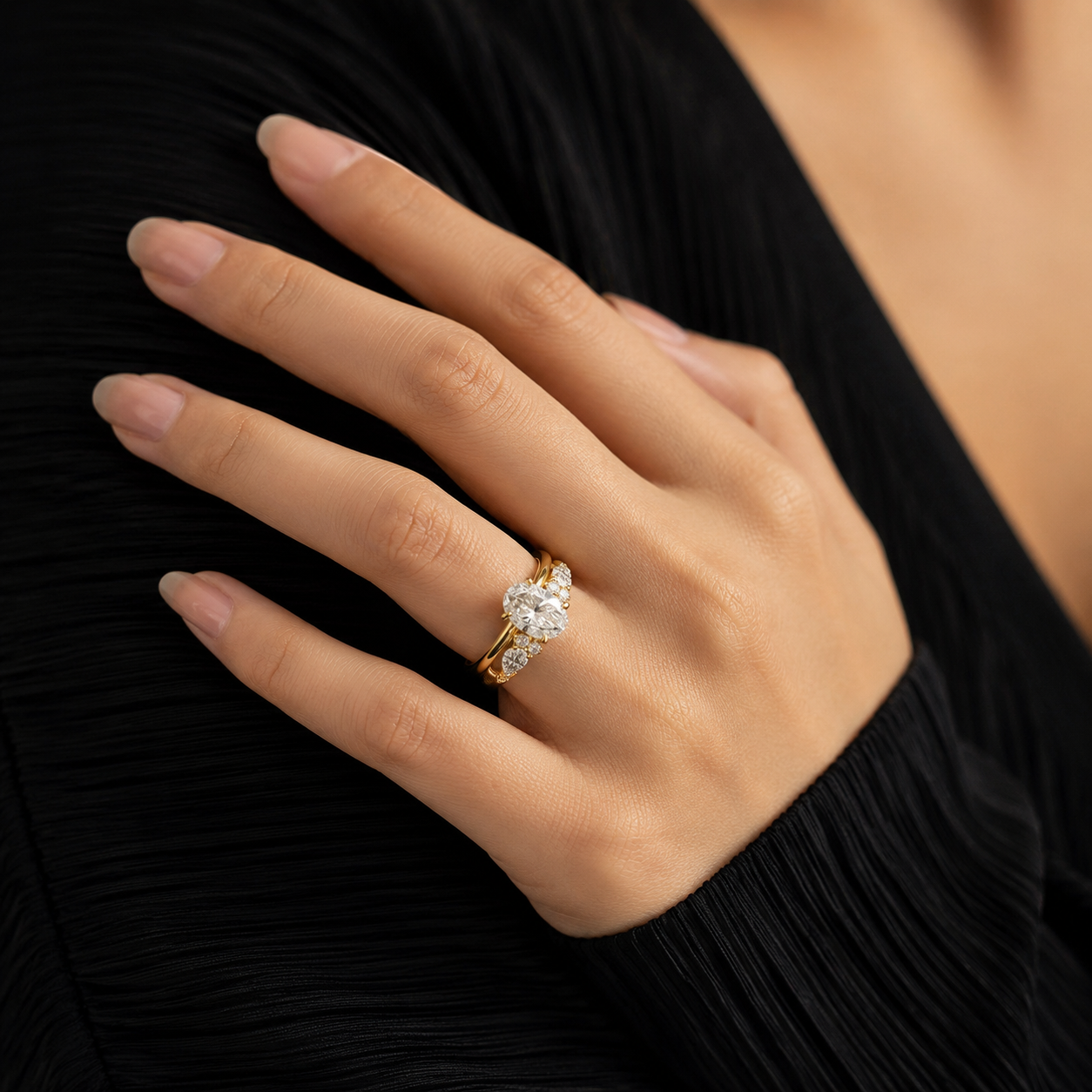 The Everly - Women Wedding Ring Set - 18k Gold