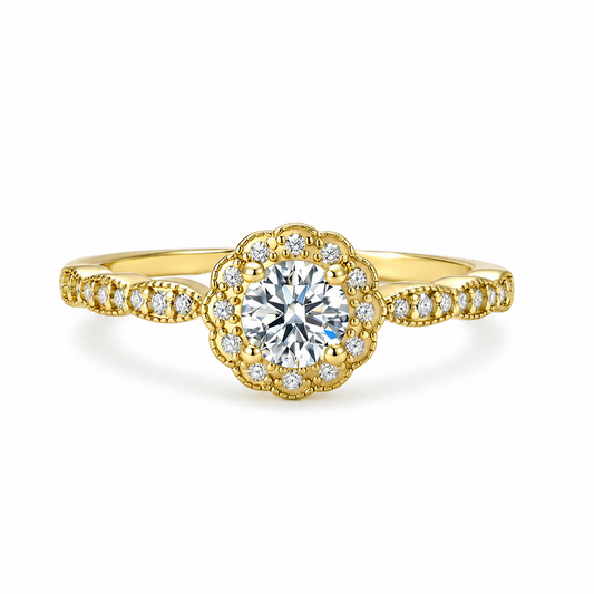 The Belleza - Women Promise Ring - 18k Gold
