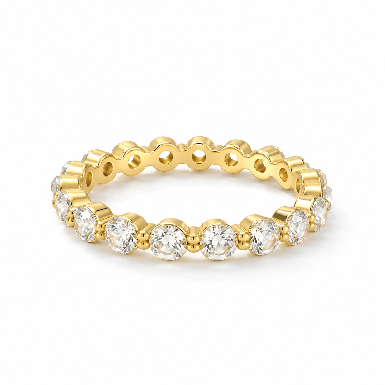 The Aster - Women Eternity Band - 18k Gold