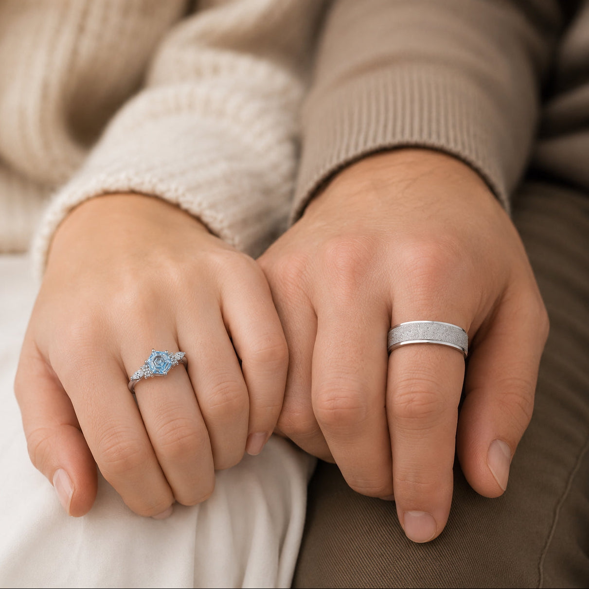 The Glacira - Couple Ring Set