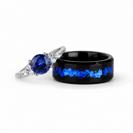 The Saphira - Couple Ring Set