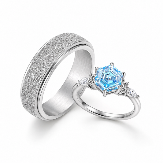 The Glacira - Couple Ring Set