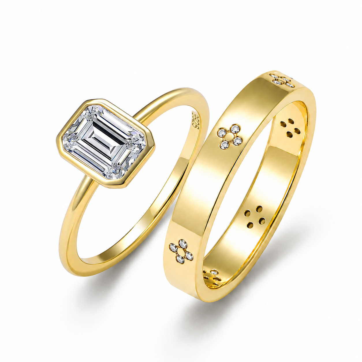 The Aloura - 18k Gold Plated Couple Rings