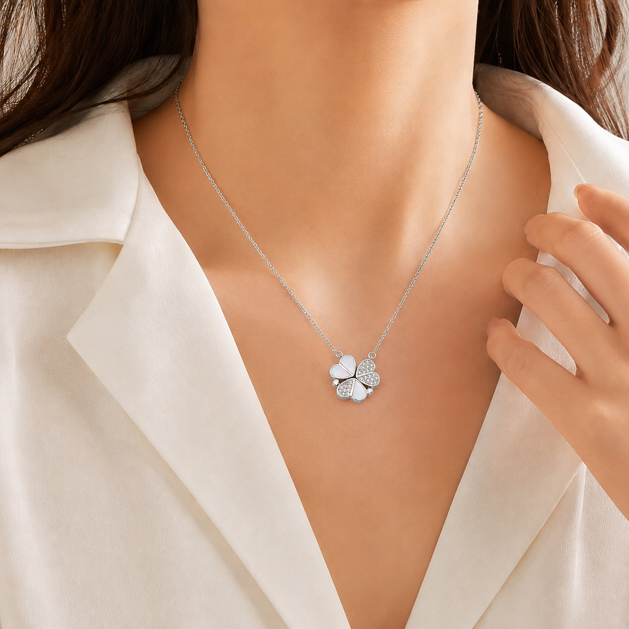 Heart Pendant Women Charm Necklace