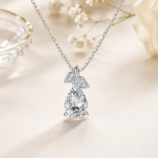 Pear Cut Simulated Diamond Wedding Necklace
