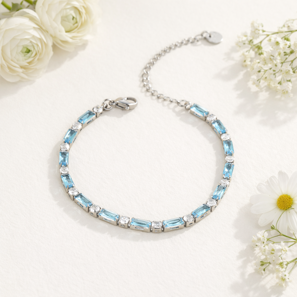 Simulated Diamonds Tennis Bracelet