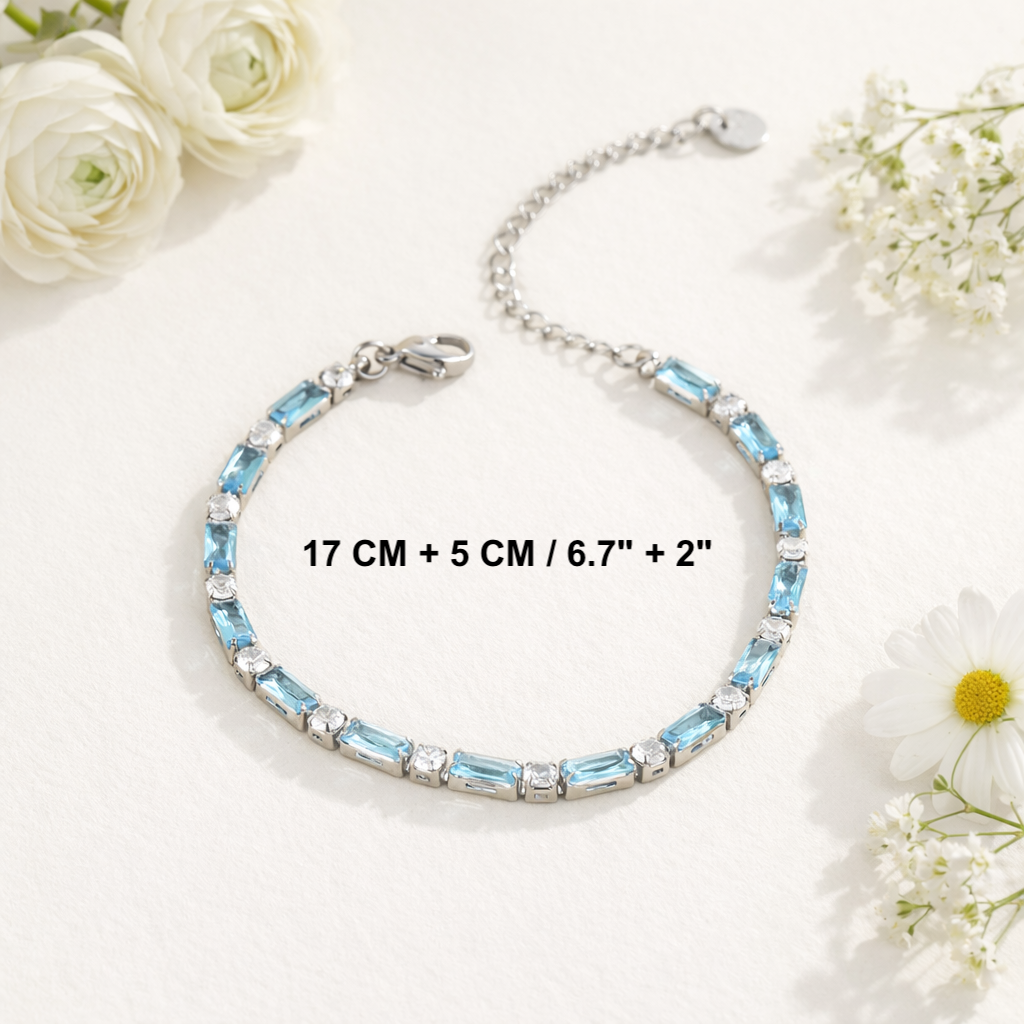 Aqua Charm Bracelet Stack