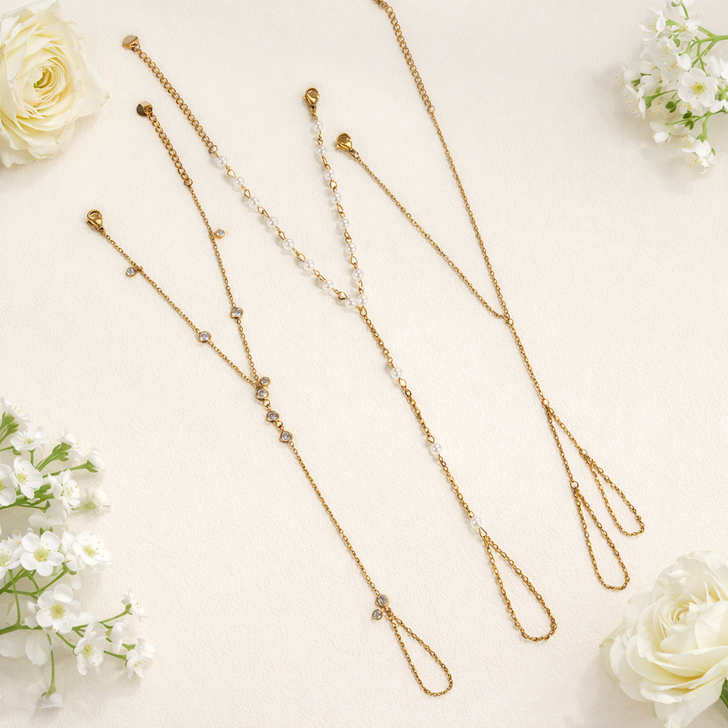 Finger Chain Charm Bracelets