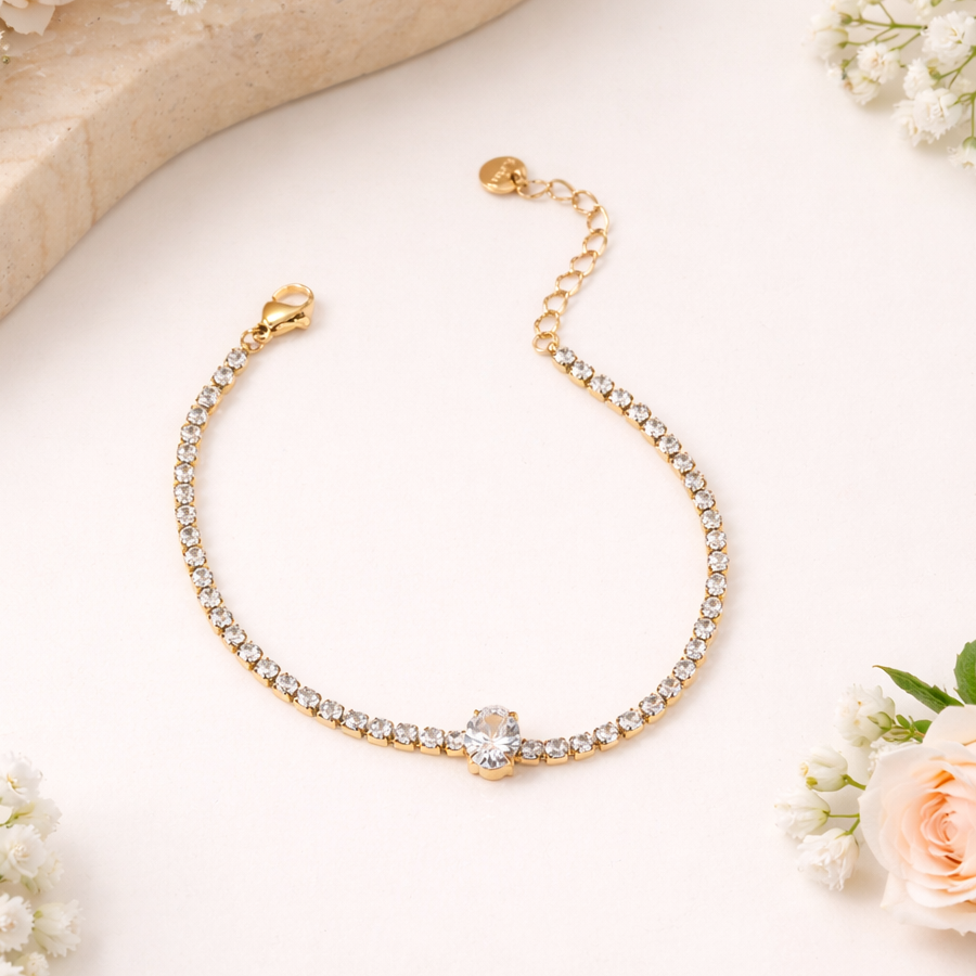 Simulated Diamonds Charm Bracelets