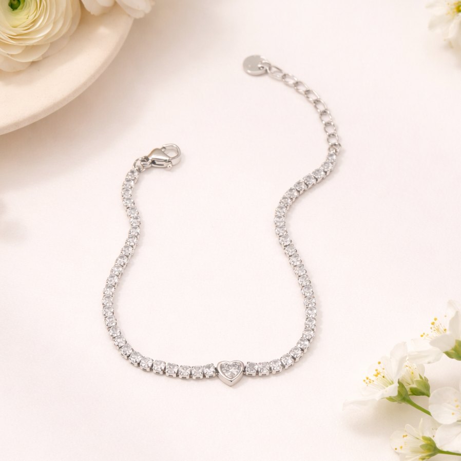 Simulated Diamonds Charm Bracelets