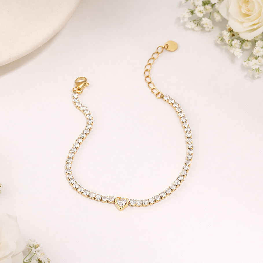 Simulated Diamonds Charm Bracelets